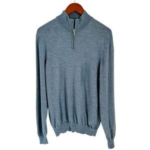 Joseph & Lyman Merino Wool 1/4 Zip Sweater Pullover Size Large